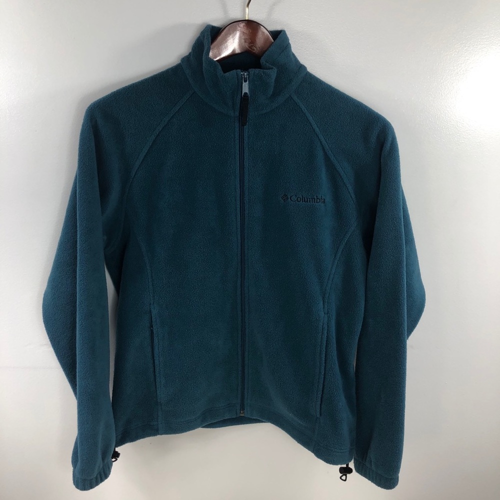Columbia Blue Fleece Full Zip Jacket Size Med